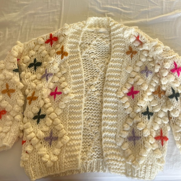 Anthropologie Cream Chunky Knit Cardigan - Picture 2 of 5